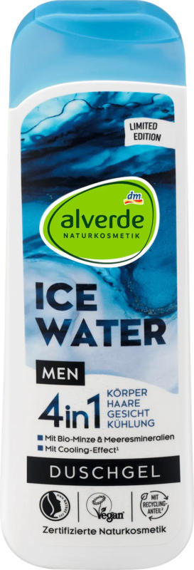 alverde MEN Duschgel Ice Water 4in1