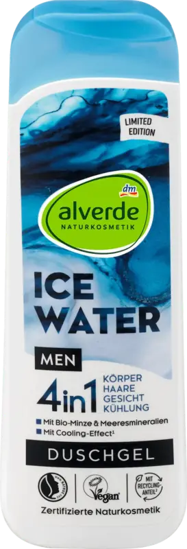 alverde MEN Duschgel Ice Water 4in1