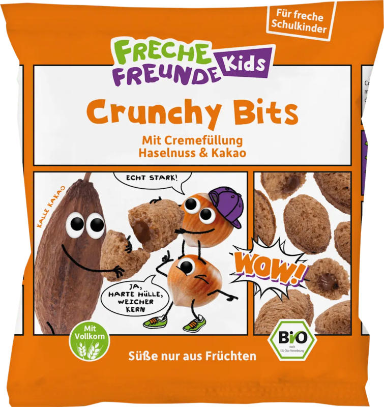 Freche Freunde Kindersnack Knusper Bits Kakao Nuss, ab 1 Jahr