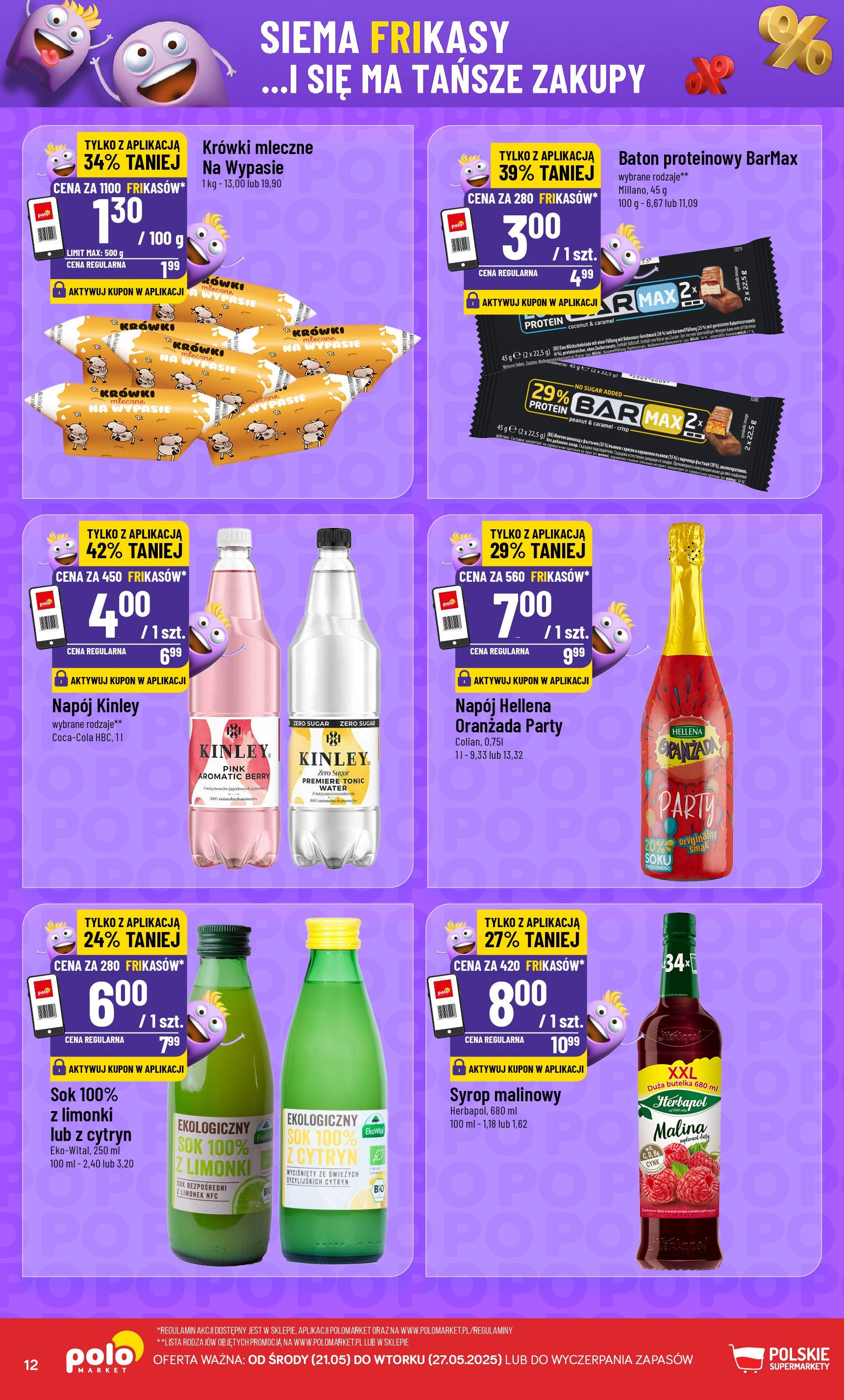 POLOmarket gazetka od jutra (21.05.2025) - Nowa PDF | Strona: 12 | Produkty: Syrop, Syrop malinowy, Baton, Sok