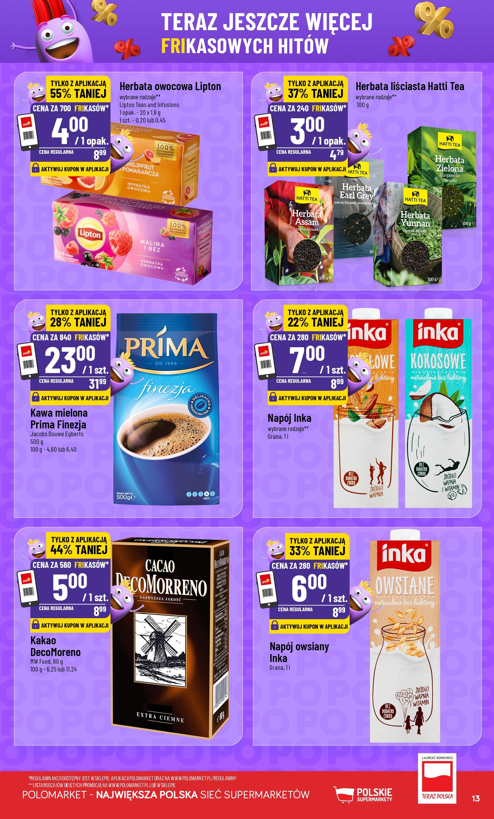 POLOmarket gazetka od jutra (21.05.2025) - Nowa PDF | Strona: 13 | Produkty: Malina, Kawa mielona Prima, Kawa, Herbata
