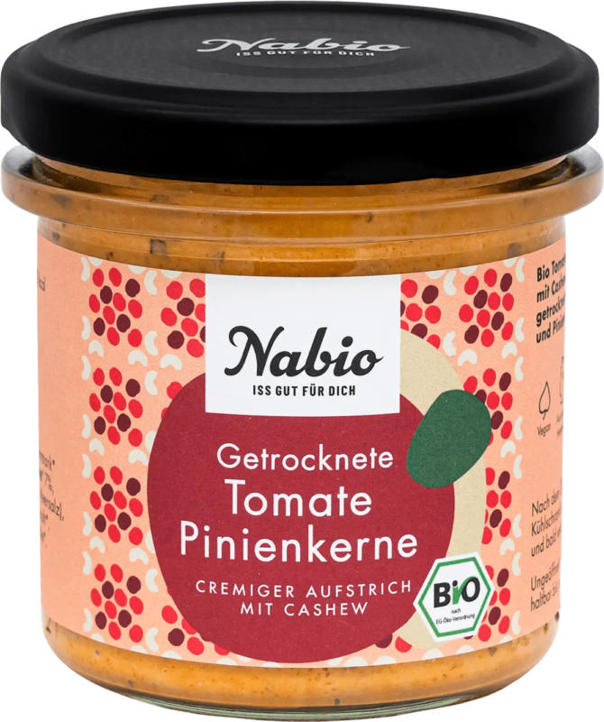 Nabio Brotaufstrich, Getrocknete Tomate Pinienkerne