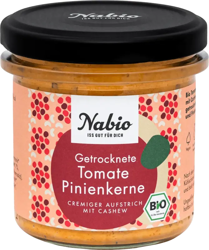 Nabio Brotaufstrich, Getrocknete Tomate Pinienkerne