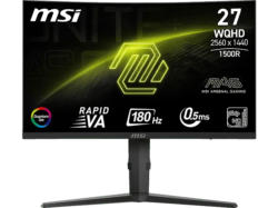 MSI MAG 275CQRFDE QD E2 27 Zoll Gaming Monitor, WQHD, 1 ms Reaktionszeit, 300 cd/m², 180 Hz, Schwarz