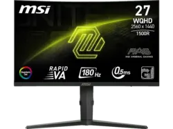 MSI MAG 275CQRFDE QD E2 27 Zoll Gaming Monitor, WQHD, 1 ms Reaktionszeit, 300 cd/m², 180 Hz, Schwarz