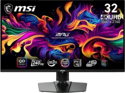 MSI MPG 321URXDE QD 31,5 Zoll Gaming Monitor, UHD 4K, 0,03 ms Reaktionszeit, 250 cd/m², 240 Hz, Schwarz