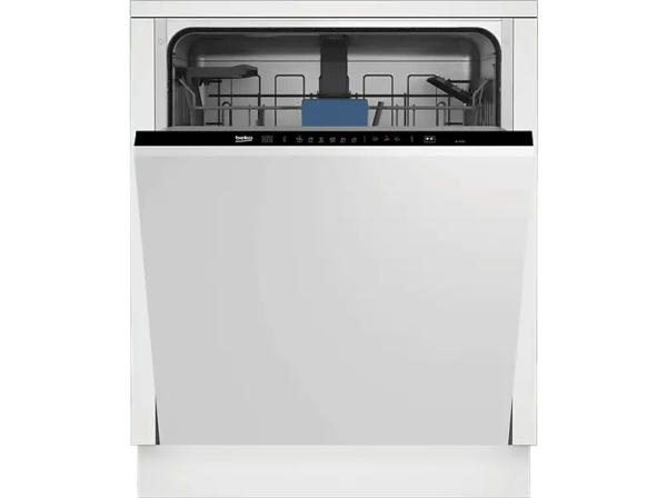 Beko Geschirrspüler (vollintegrierbar, Besteckkorb, 598 mm breit, 46 dB(A), C, Schwarze Bedienblende)