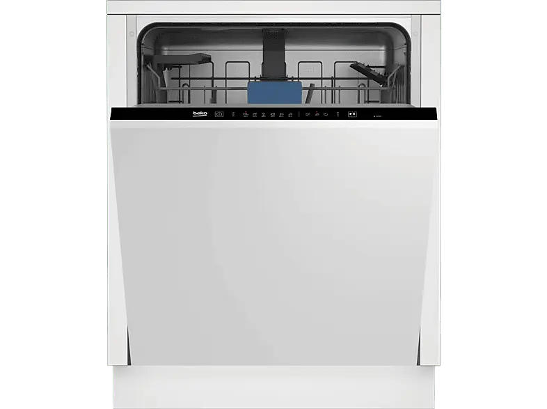 Beko Geschirrspüler (vollintegrierbar, Besteckkorb, 598 mm breit, 46 dB(A), C, Schwarze Bedienblende)