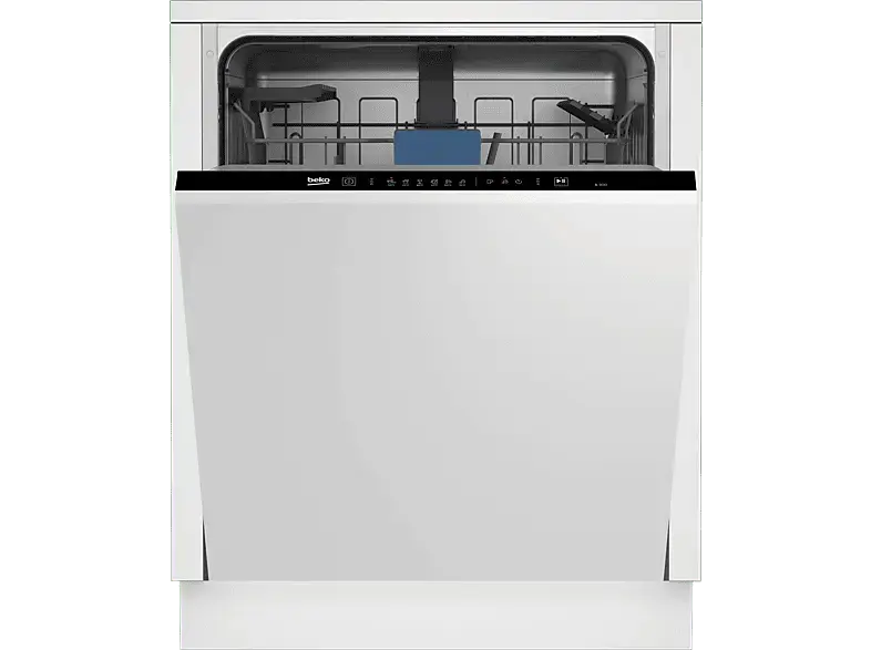 Beko BDIN36440 Geschirrspüler (vollintegrierbar, Besteckkorb, 598 mm breit, 46 dB(A), C, Schwarze Bedienblende)