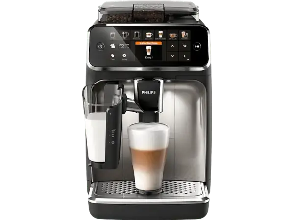 Philips EP5447/90 Serie 5400 Latte GO Plus Kaffeevollautomat (Schwarz, Chrom, Scheibenmahlwerk aus Keramik, 15 bar, integrierter Milchbeh&auml;lter)