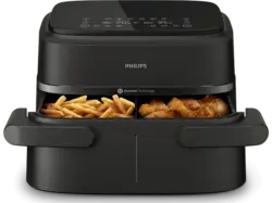 Philips NA150/00 Airfryer 1000 Series Dual Basket Flexible Heißluftfritteuse mit zwei kleine oder einem großen XX-Korb 7.1l; Heißluftfritteuse mit zwei Körben
