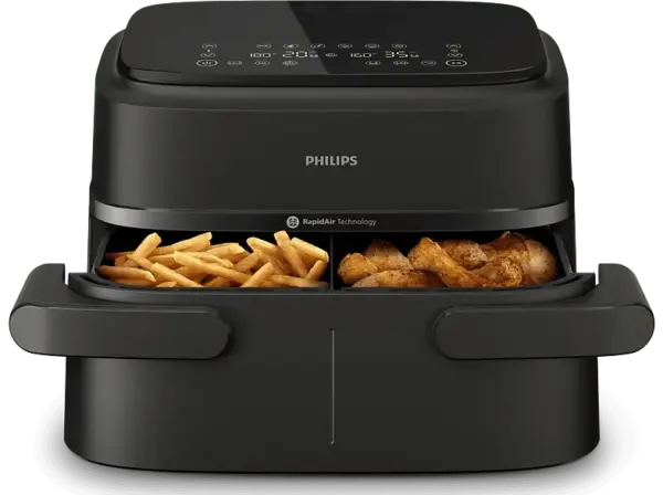 Philips NA150/00 NA150/00 Airfryer 1000 Series Dual Basket Flexible Hei&szlig;luftfritteuse mit zwei kleine oder einem gro&szlig;en XX-Korb 7.1l; Hei&szlig;luftfritteuse mit zwei K&ouml;rben