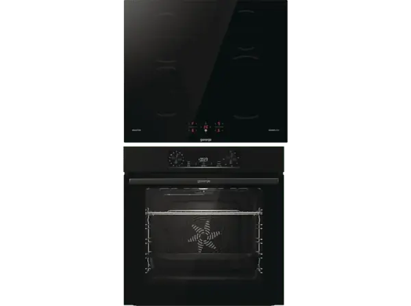 Gorenje Jump Set Pyro/I, Backofenset mit Rahmenlosen Kochfeld (Induktion, A, 77 l)