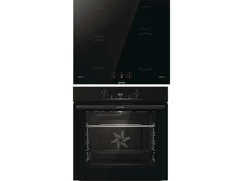 Gorenje Jump Set Pyro/I, Backofenset mit Rahmenlosen Kochfeld (Induktion, A, 77 l)