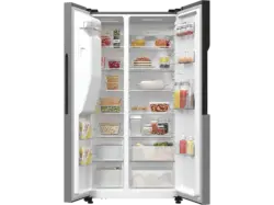 Gorenje NRR9185ESXL G800 Side by Side, Kühl- und Gefrierkombination (566 l, E, 1786 mm hoch, No Frost (verminderte Eisbildung), Edelstahl)