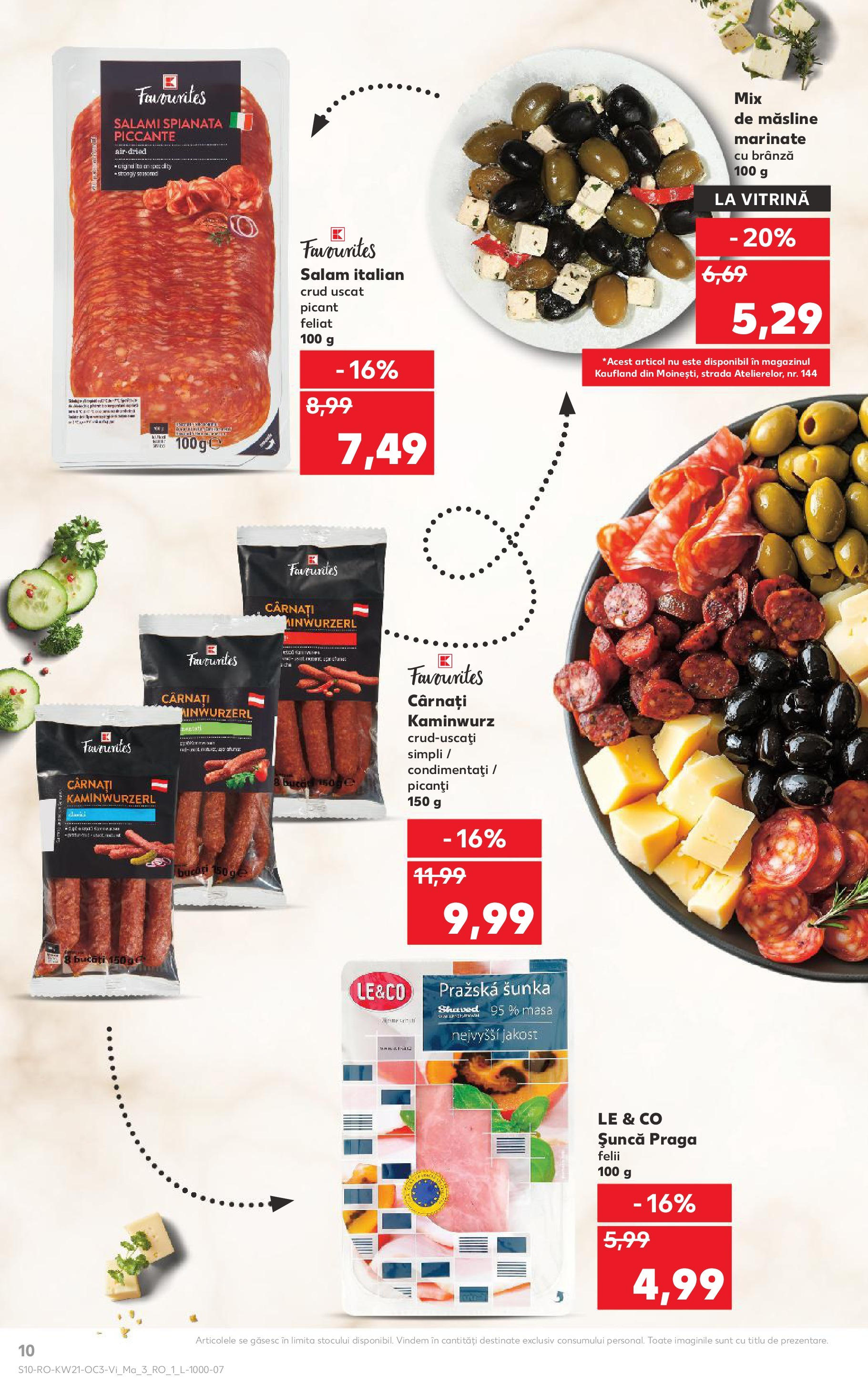 Catalog Kaufland - Bucureşti 23.05.2025 - Revista si Oferta | Pagină: 10 | Produse: Masă, Vitrină, Salam, Șuncă