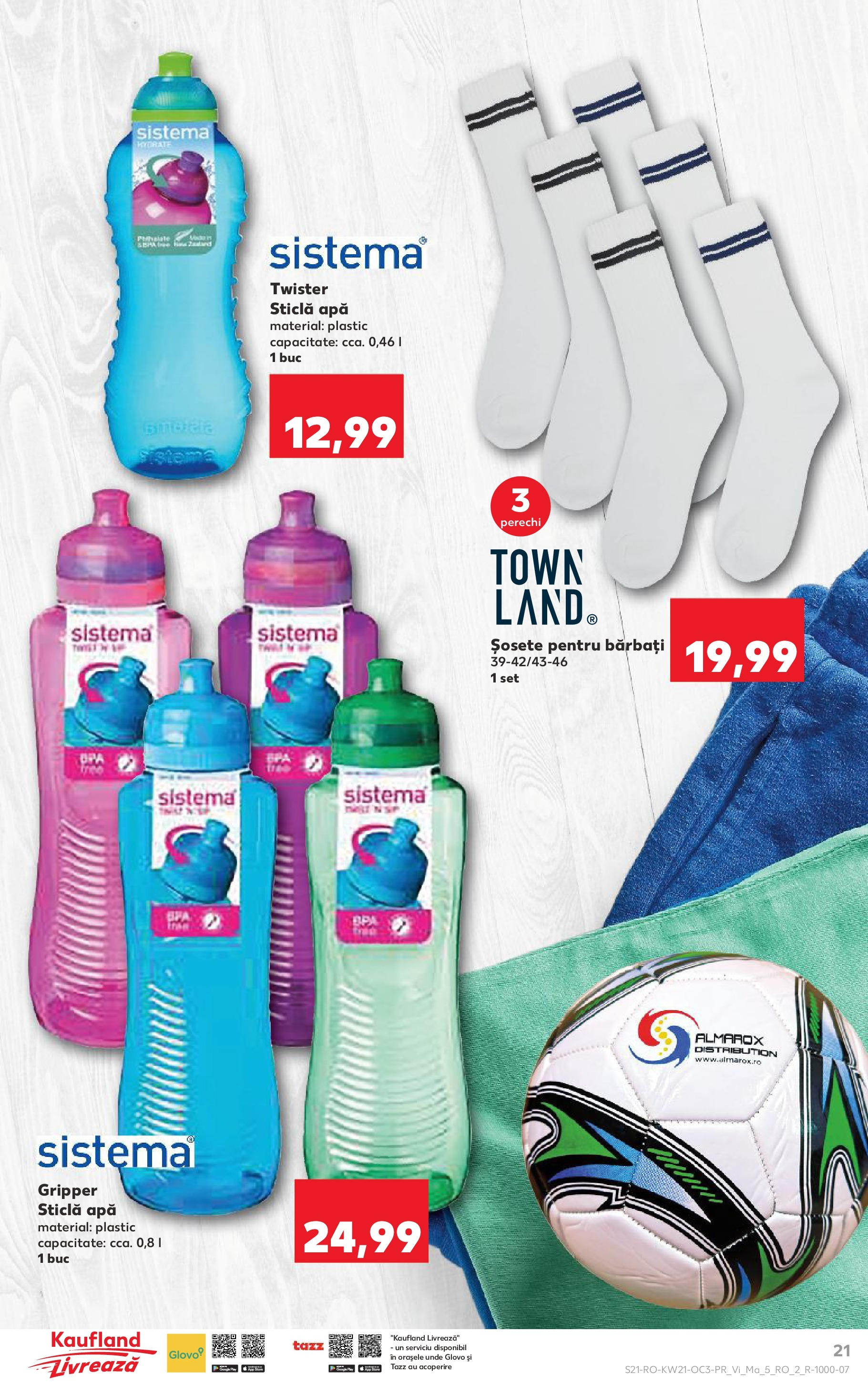 Catalog Kaufland - Bucureşti 23.05.2025 - Revista si Oferta | Pagină: 21 | Produse: Șosete, Apă