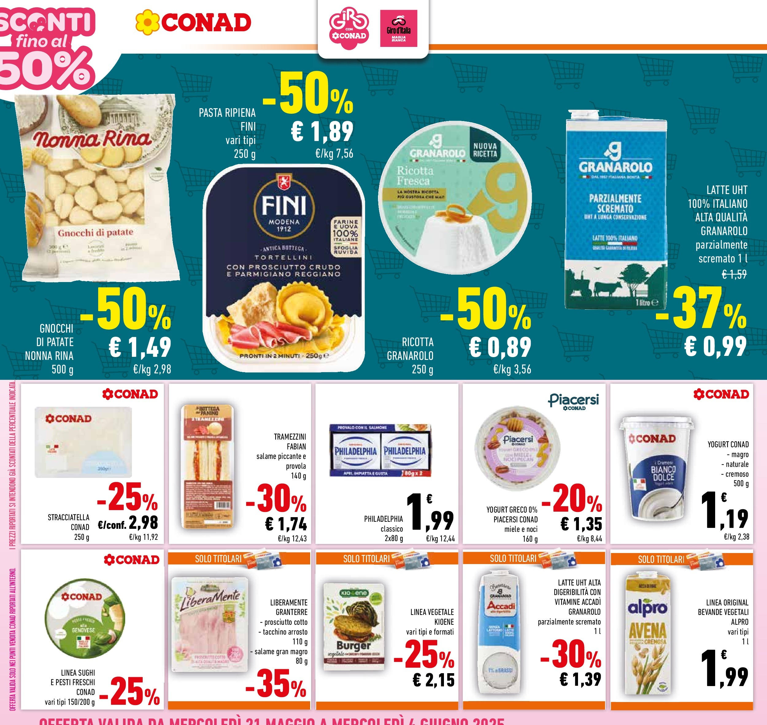 Volantino Conad dal 20/05/2025 ⏳ Maggio | Pagina: 18 | Prodotti: Salame, Miele, Parmigiano, Stracciatella Volantino Conad dal 20/05/2025 > Anteprima - Maggio | Pagina: 18 | Prodotti: Salame, Miele, Parmigiano, Stracciatella