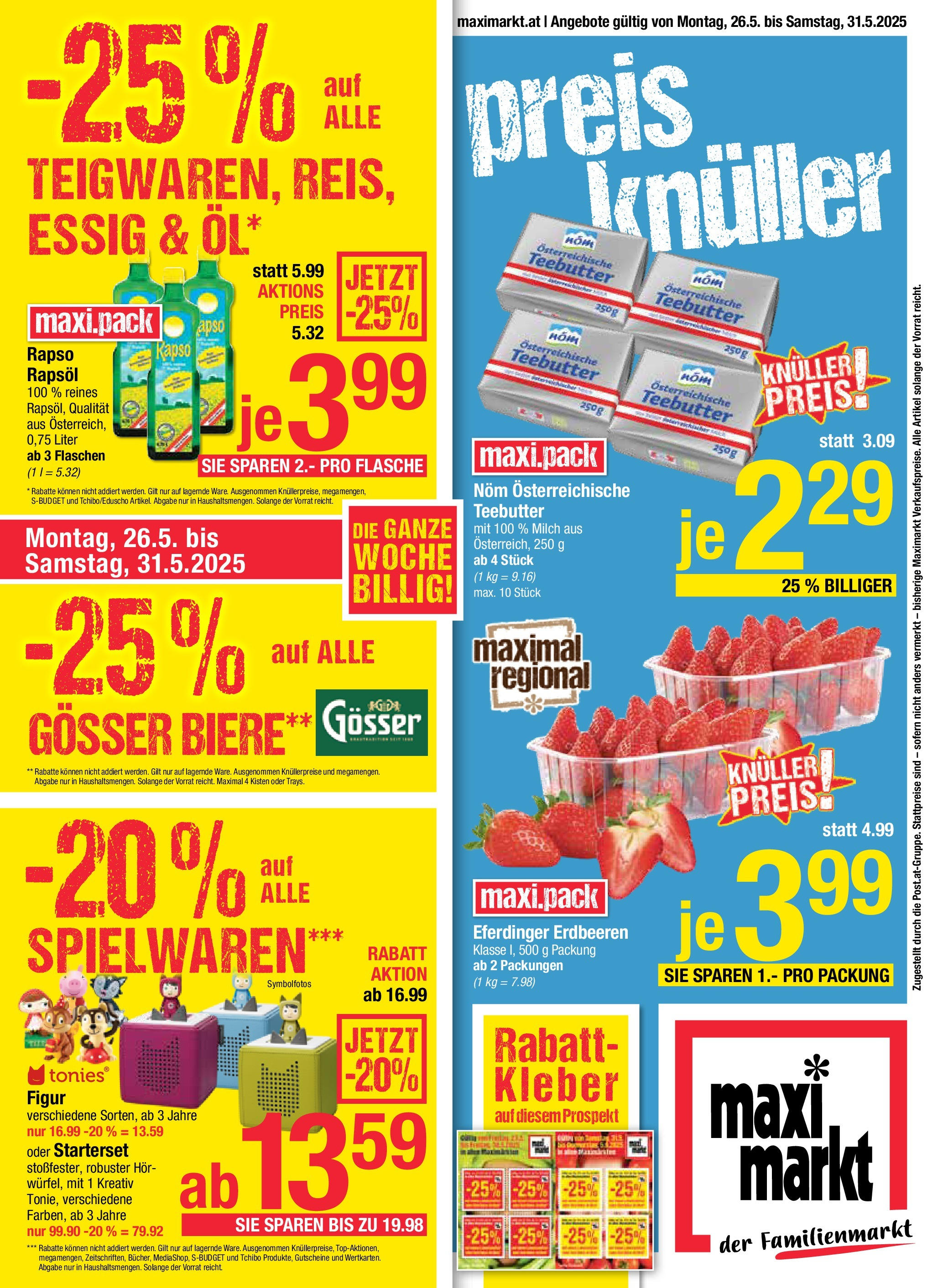 Maximarkt - Maximarkt: Flugblatt (25.05.2025) || Aktuelle Angebote | Seite: 1 | Produkte: Erdbeeren, Milch Maximarkt - Maximarkt: Flugblatt von 25.05.2025 - Aktuelle Angebote | Seite: 1 | Produkte: Erdbeeren, Milch