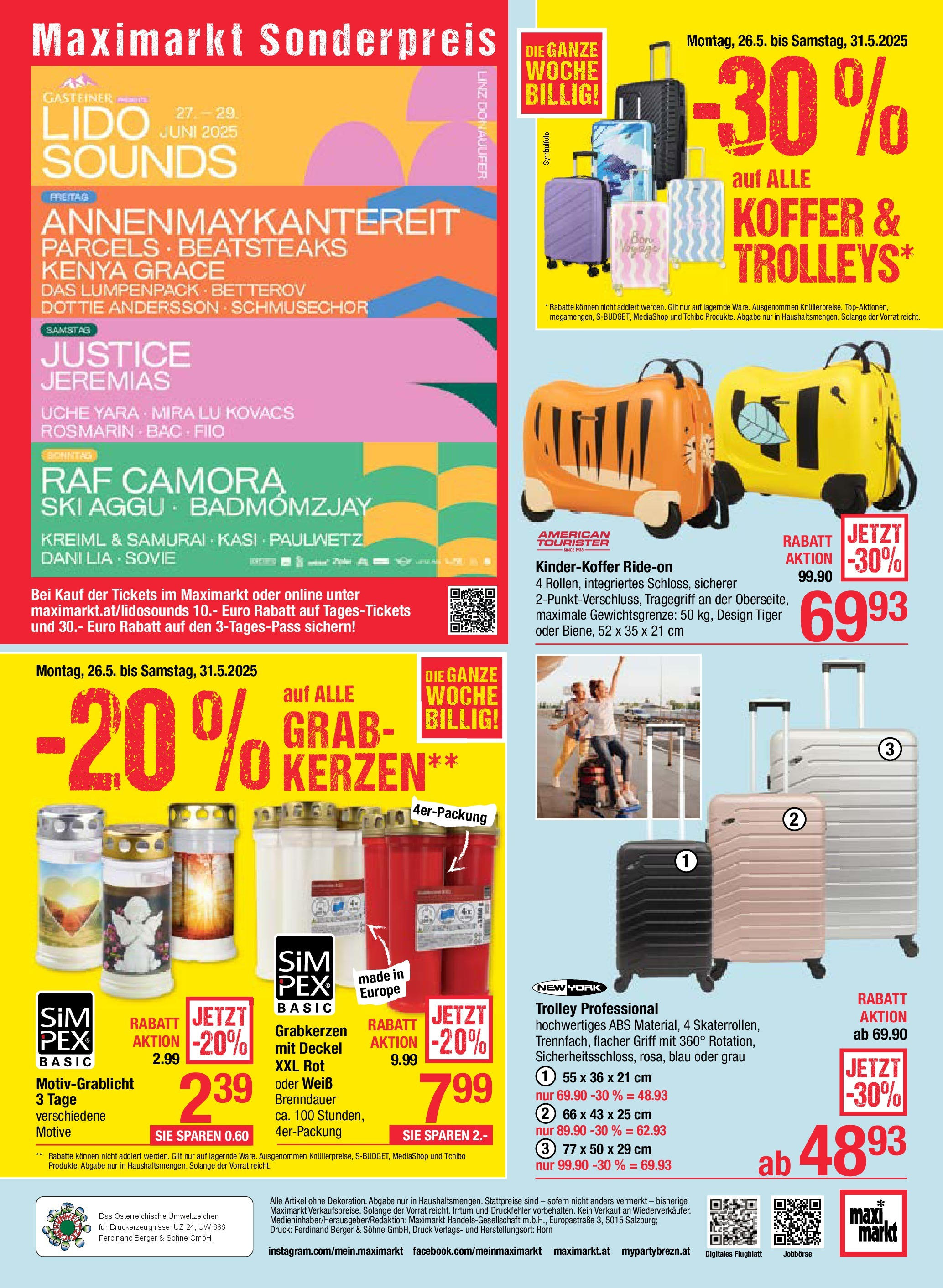 Maximarkt - Maximarkt: Flugblatt (25.05.2025) || Aktuelle Angebote | Seite: 24 | Produkte: Marhalábszár, Koffer Maximarkt - Maximarkt: Flugblatt von 25.05.2025 - Aktuelle Angebote | Seite: 24 | Produkte: Marhalábszár, Koffer