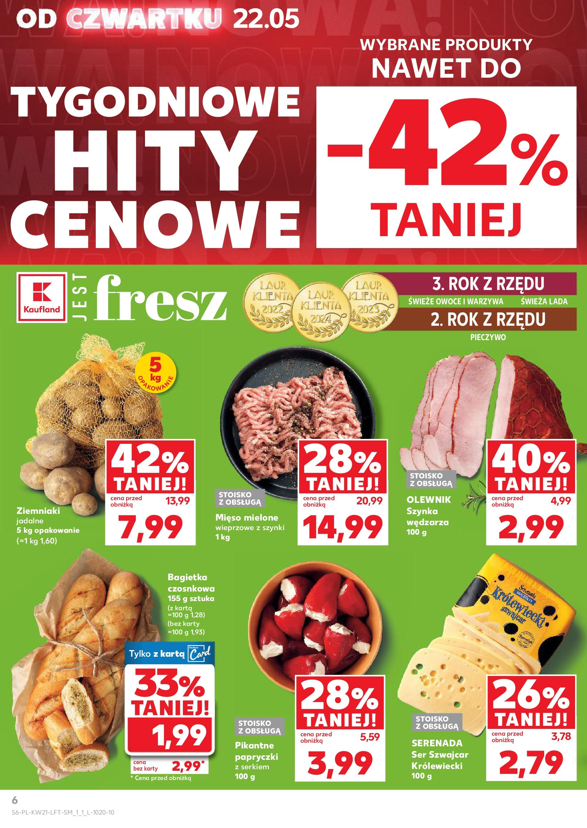 Kaufland gazetka (22.05.2025) - od jutra | Strona: 6 | Produkty: Pieczywo, Bagietka czosnkowa, Bagietka, Ser Kaufland gazetka od 22.05.2025 - od jutra PDF | Strona: 6 | Produkty: Pieczywo, Bagietka czosnkowa, Bagietka, Ser