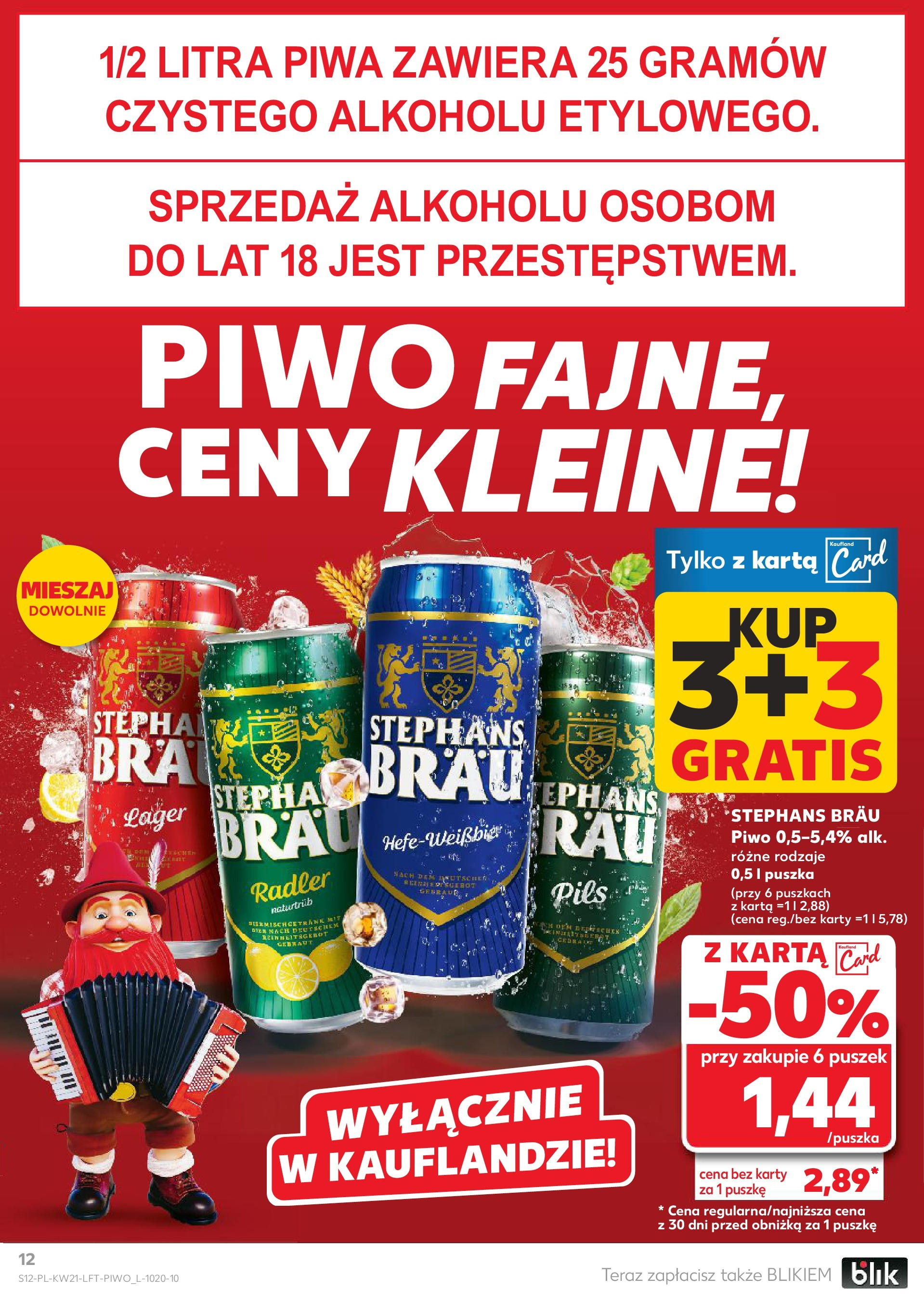 Kaufland gazetka (22.05.2025) - od jutra | Strona: 12 | Produkty: Karta, Piwo Kaufland gazetka od 22.05.2025 - od jutra PDF | Strona: 12 | Produkty: Karta, Piwo