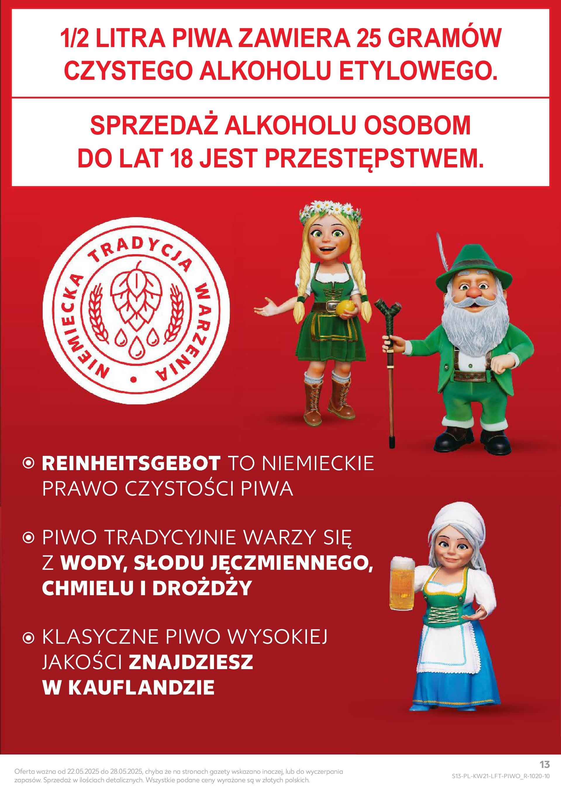 Kaufland gazetka (22.05.2025) - od jutra | Strona: 13 | Produkty: Piwo Kaufland gazetka od 22.05.2025 - od jutra PDF | Strona: 13 | Produkty: Piwo