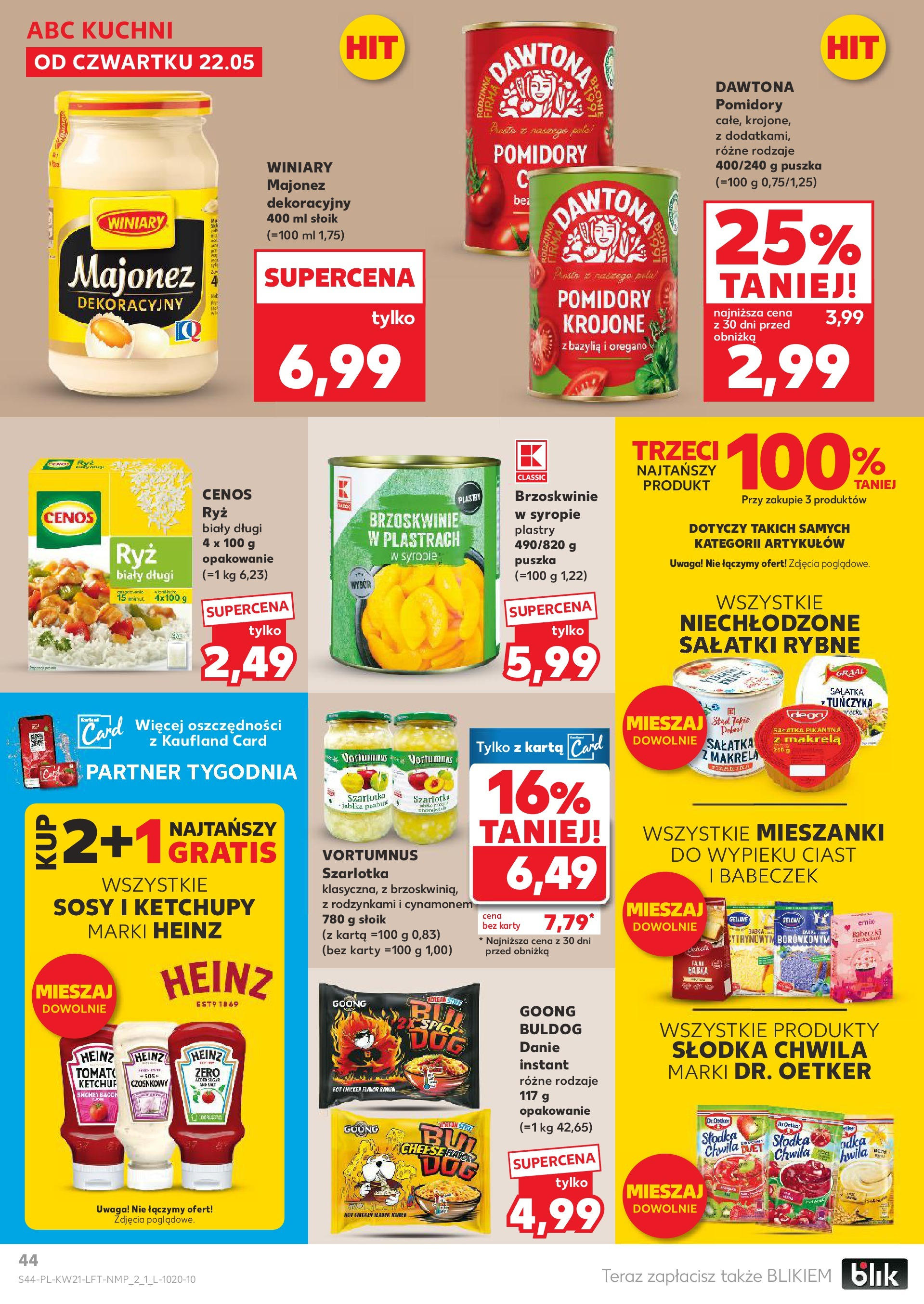 Kaufland gazetka (22.05.2025) - od jutra | Strona: 44 | Produkty: Jabłka, Pomidory, Brzoskwinie, Majonez Kaufland gazetka od 22.05.2025 - od jutra PDF | Strona: 44 | Produkty: Jabłka, Pomidory, Brzoskwinie, Majonez