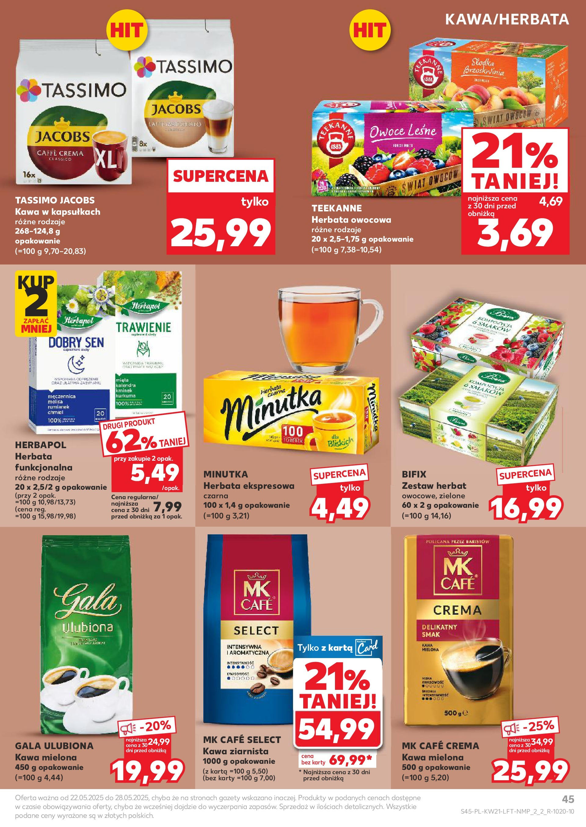 Kaufland gazetka (22.05.2025) - od jutra | Strona: 45 | Produkty: Brzoskwinia, Kurkuma, Herbata, Melisa Kaufland gazetka od 22.05.2025 - od jutra PDF | Strona: 45 | Produkty: Brzoskwinia, Kurkuma, Herbata, Melisa