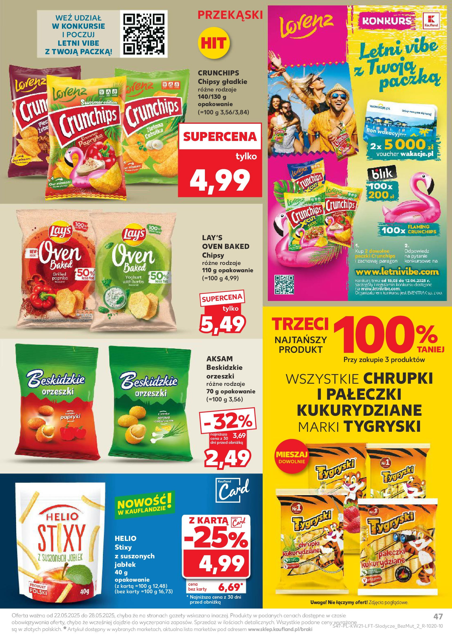 Kaufland gazetka (22.05.2025) - od jutra | Strona: 47 | Produkty: Karta, Chipsy, Chrupki, Pączki Kaufland gazetka od 22.05.2025 - od jutra PDF | Strona: 47 | Produkty: Karta, Chipsy, Chrupki, Pączki