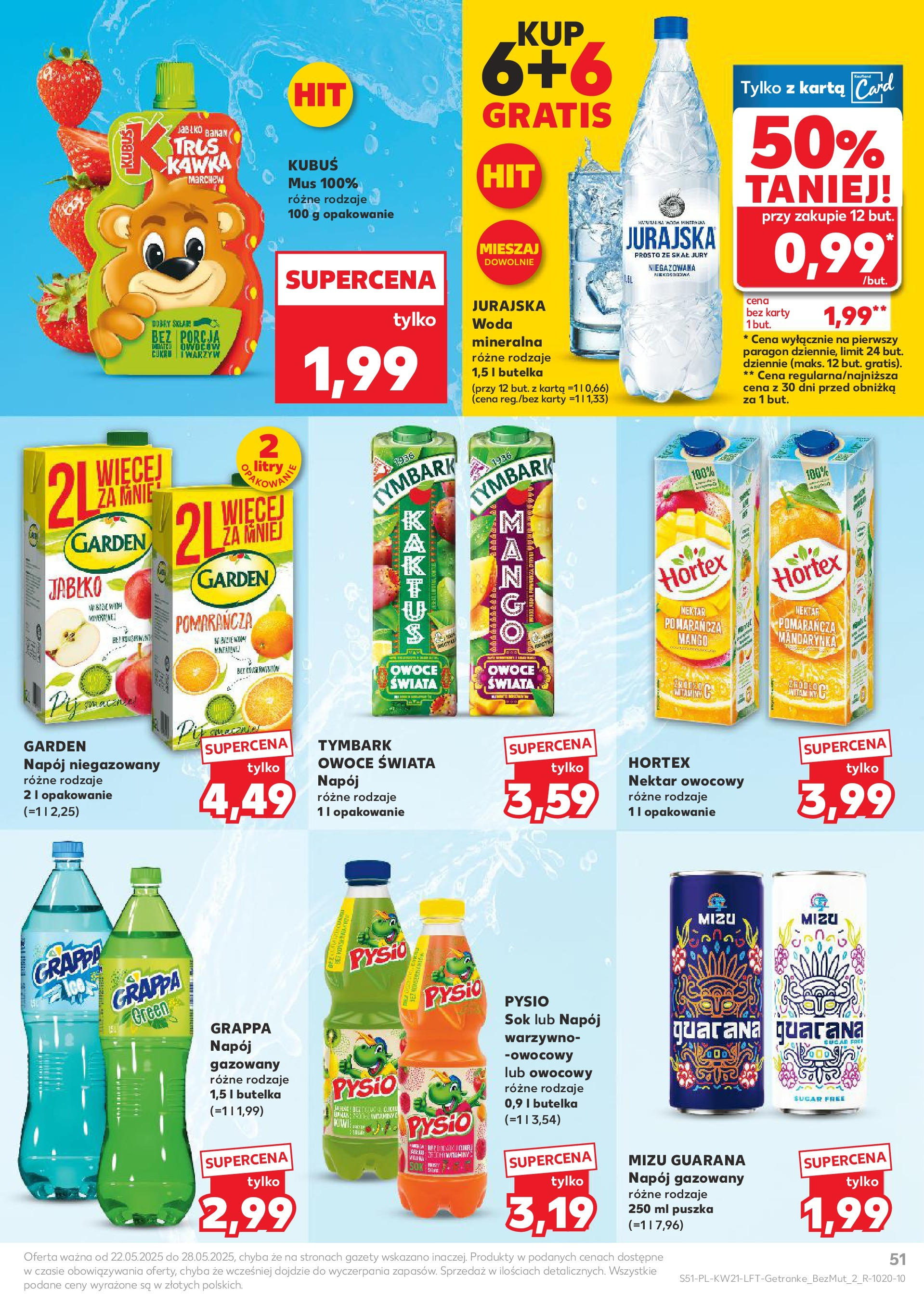 Kaufland gazetka (22.05.2025) - od jutra | Strona: 51 | Produkty: Mango, Grappa, Sok, Woda Kaufland gazetka od 22.05.2025 - od jutra PDF | Strona: 51 | Produkty: Mango, Grappa, Sok, Woda