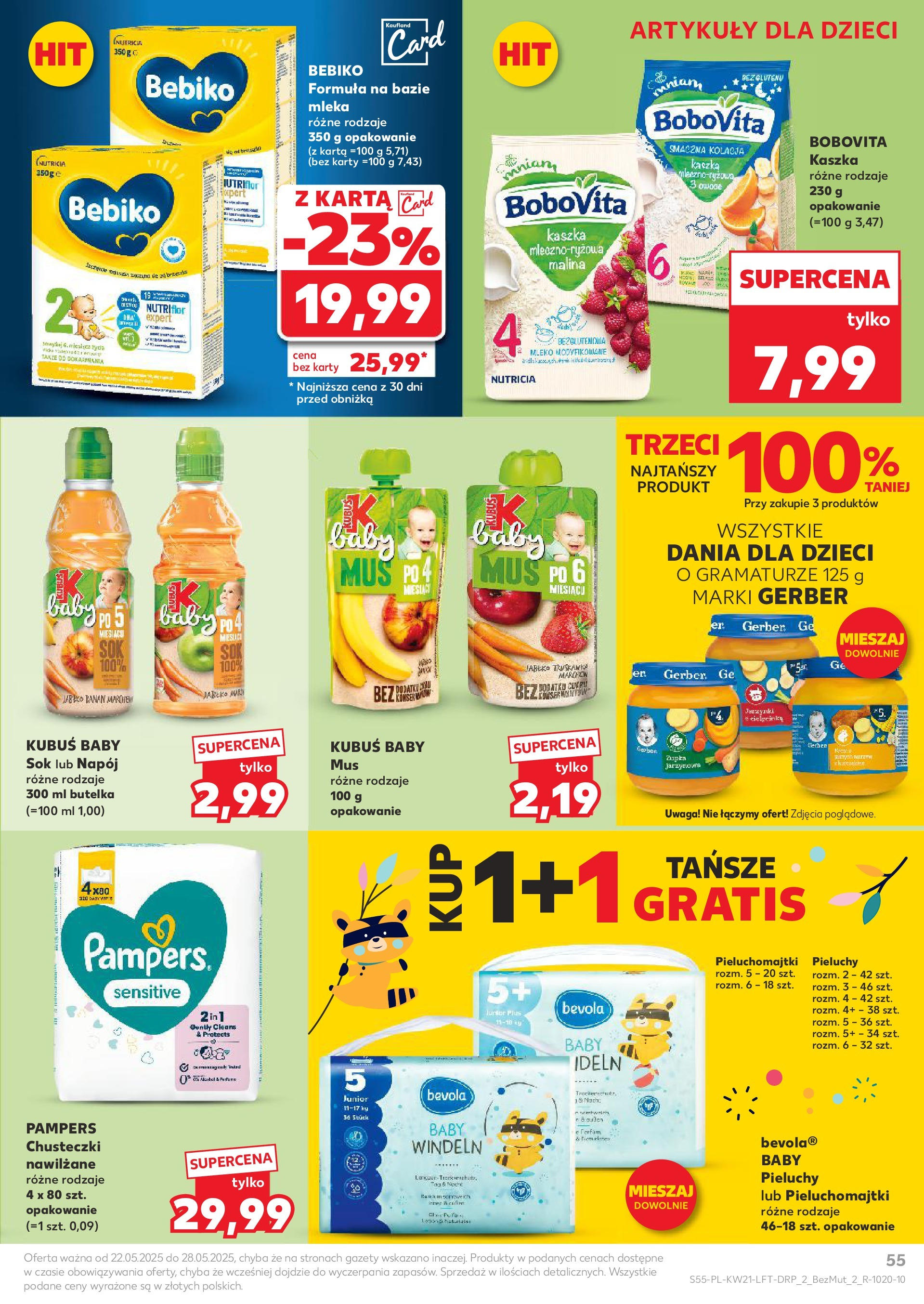 Kaufland gazetka (22.05.2025) - od jutra | Strona: 55 | Produkty: Malina, Mleka, Pieluchomajtki, Banan Kaufland gazetka od 22.05.2025 - od jutra PDF | Strona: 55 | Produkty: Malina, Mleka, Pieluchomajtki, Banan