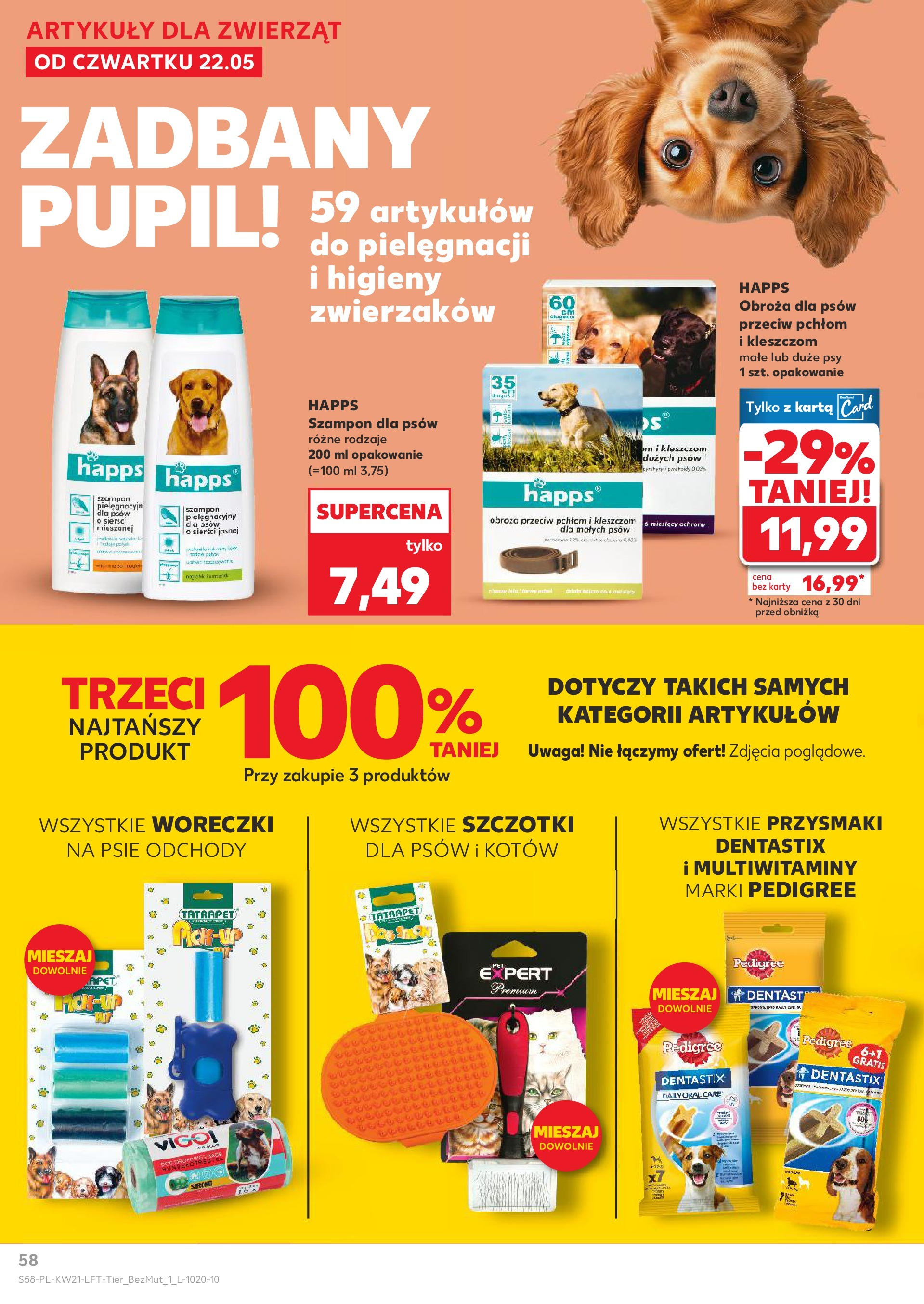Kaufland gazetka (22.05.2025) - od jutra | Strona: 58 | Produkty: Karta, Pedigree, Szampon, Szampon dla psów Kaufland gazetka od 22.05.2025 - od jutra PDF | Strona: 58 | Produkty: Karta, Pedigree, Szampon, Szampon dla psów