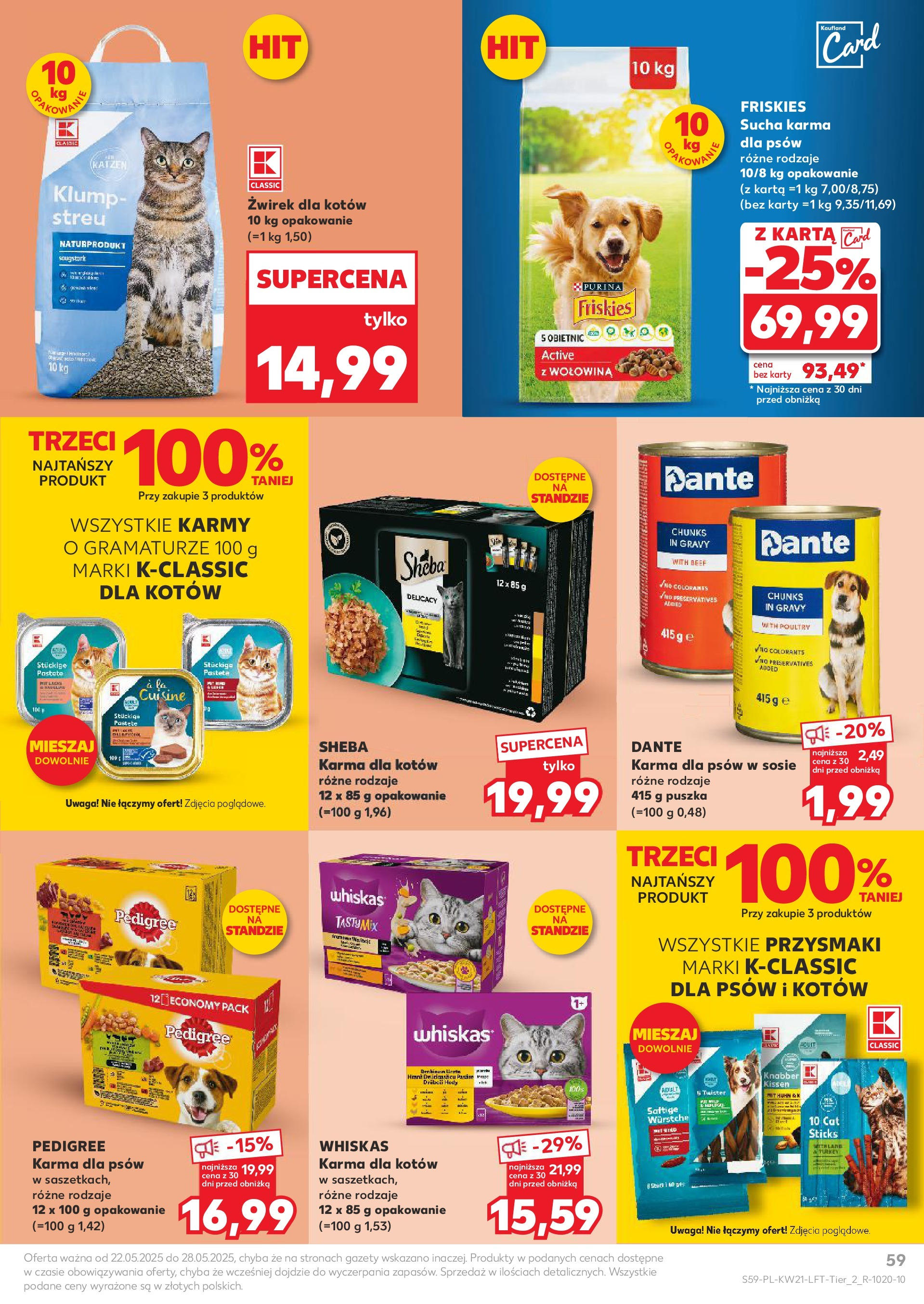 Kaufland gazetka (22.05.2025) - od jutra | Strona: 59 | Produkty: Karta, Pedigree, Karma dla kotów, Karma dla psów Kaufland gazetka od 22.05.2025 - od jutra PDF | Strona: 59 | Produkty: Karta, Pedigree, Karma dla kotów, Karma dla psów