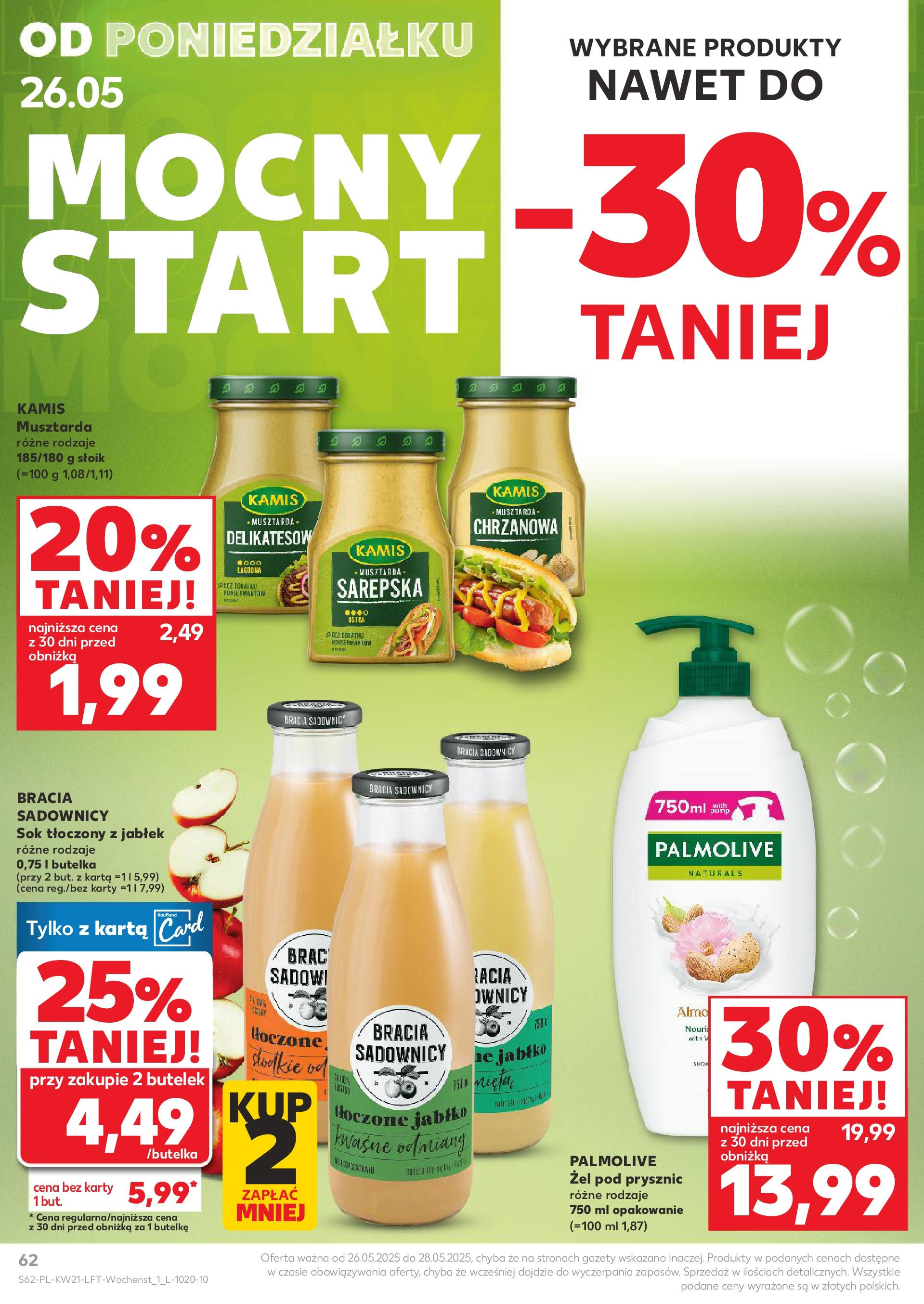Kaufland gazetka (22.05.2025) - od jutra | Strona: 62 | Produkty: Karta, Prysznic, Sok, Żel pod prysznic Kaufland gazetka od 22.05.2025 - od jutra PDF | Strona: 62 | Produkty: Karta, Prysznic, Sok, Żel pod prysznic