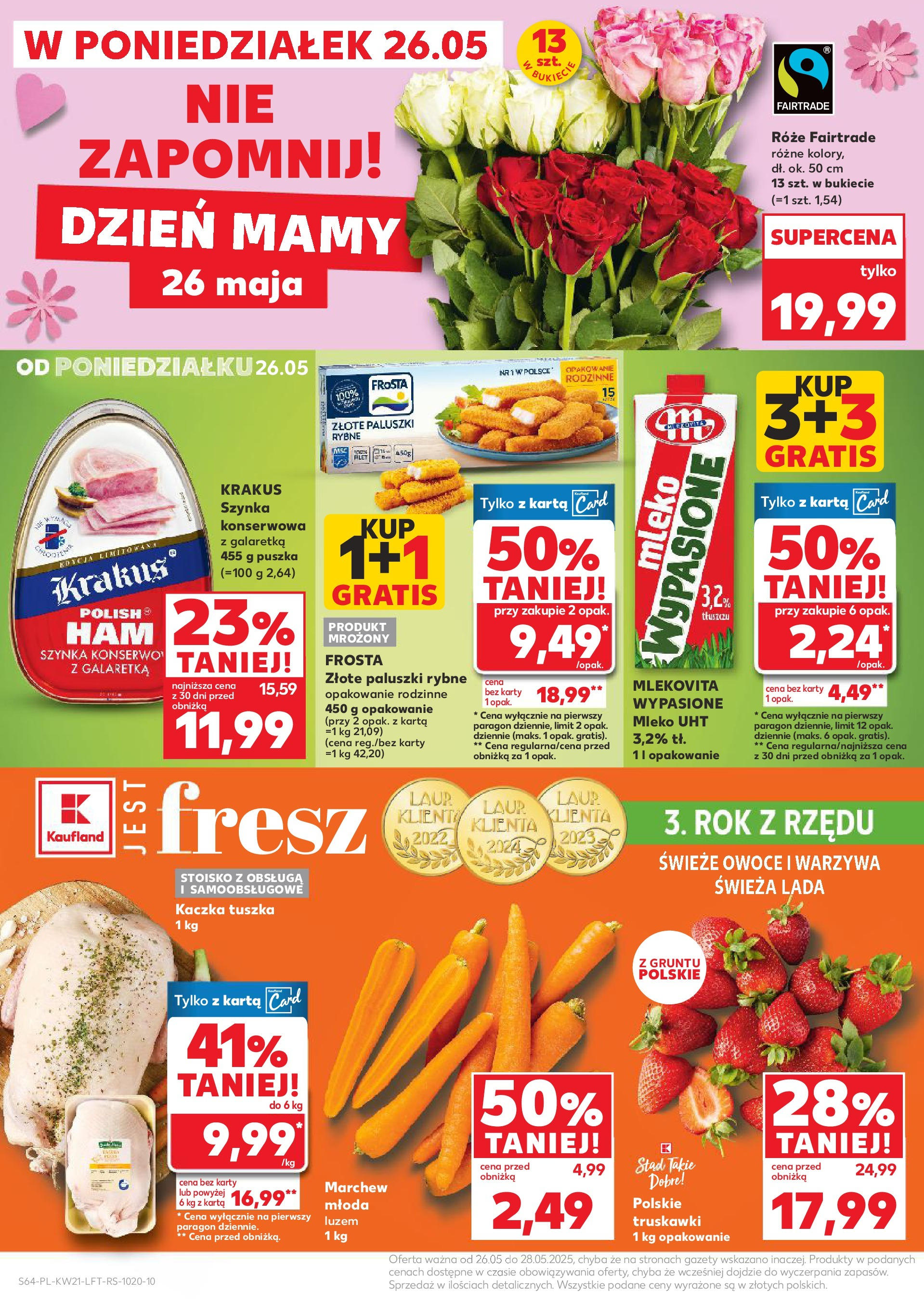 Kaufland gazetka (22.05.2025) - od jutra | Strona: 64 | Produkty: Karta, Mleko, Warzywa, Owoce Kaufland gazetka od 22.05.2025 - od jutra PDF | Strona: 64 | Produkty: Karta, Mleko, Warzywa, Owoce