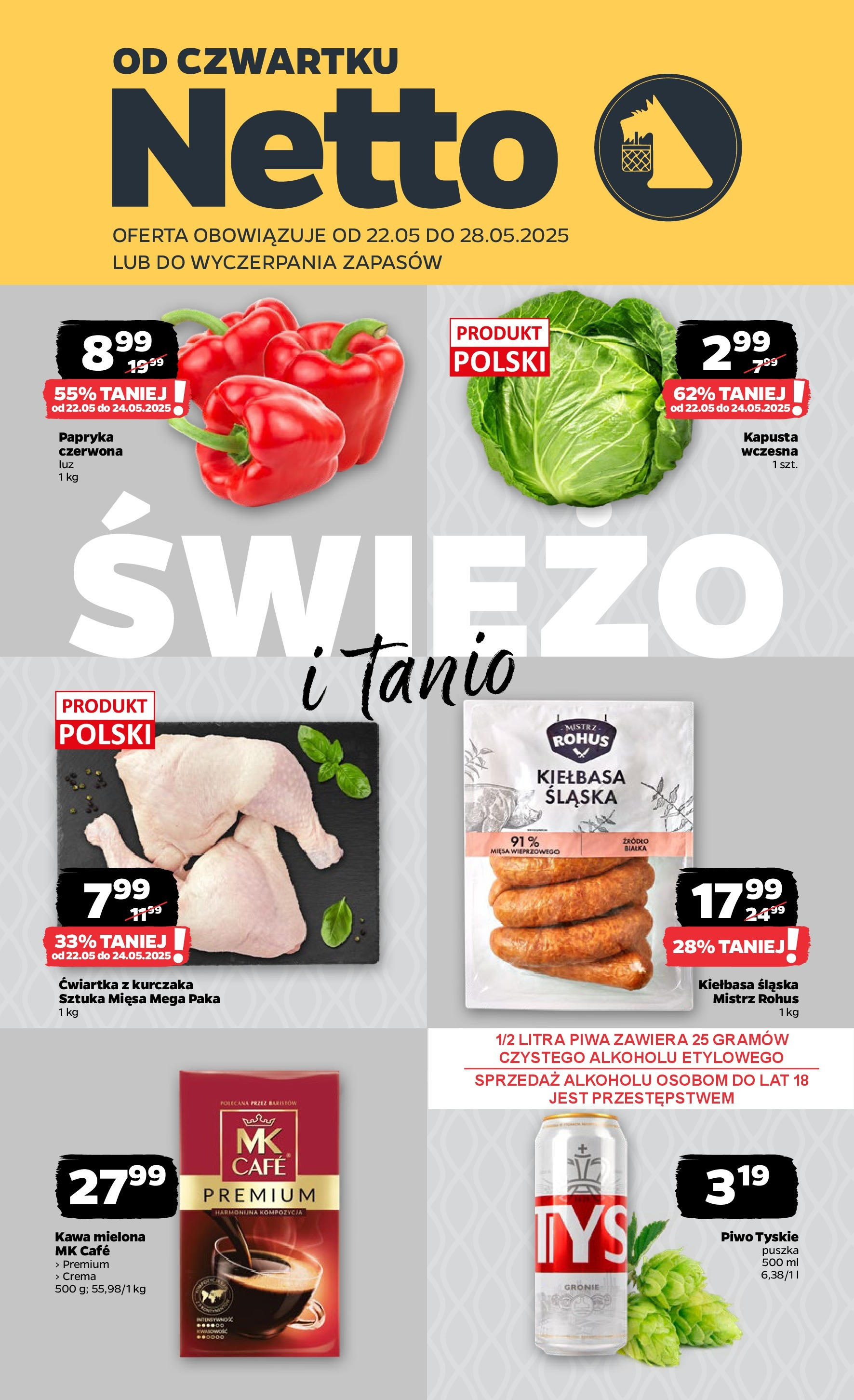 NETTO Gazetka spożywcza od 22.05.2025 - Nowa ulotka (PFD) - Numer strony 1