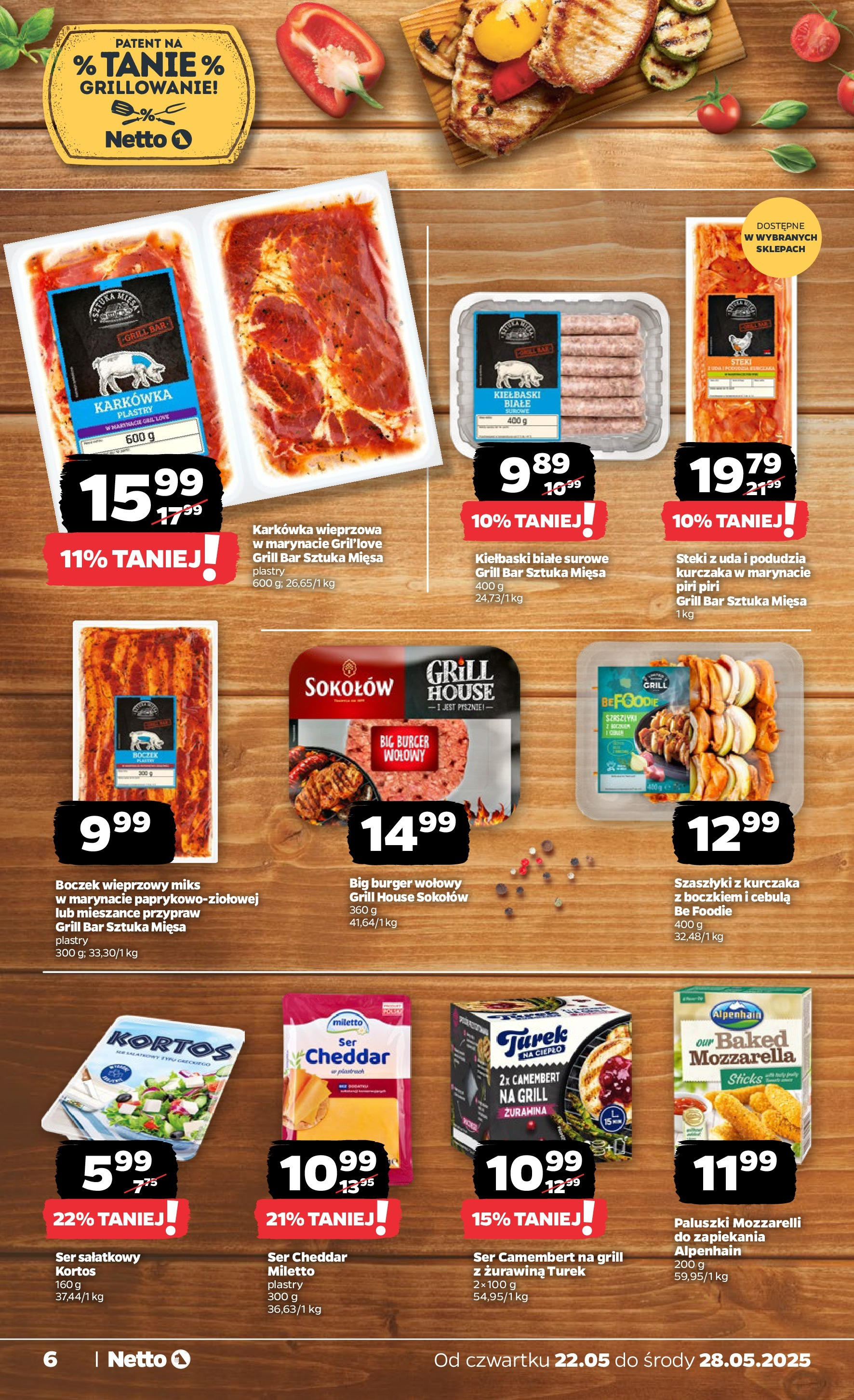 Netto gazetka - Spożywcza od 22.05.2025 | Promocje | Strona: 6 | Produkty: Ser camembert, Camembert, Żurawina, Ser cheddar Netto gazetka - Spożywcza od 22.05.2025 - Aktualne promocje | Strona: 6 | Produkty: Ser camembert, Camembert, Żurawina, Ser cheddar