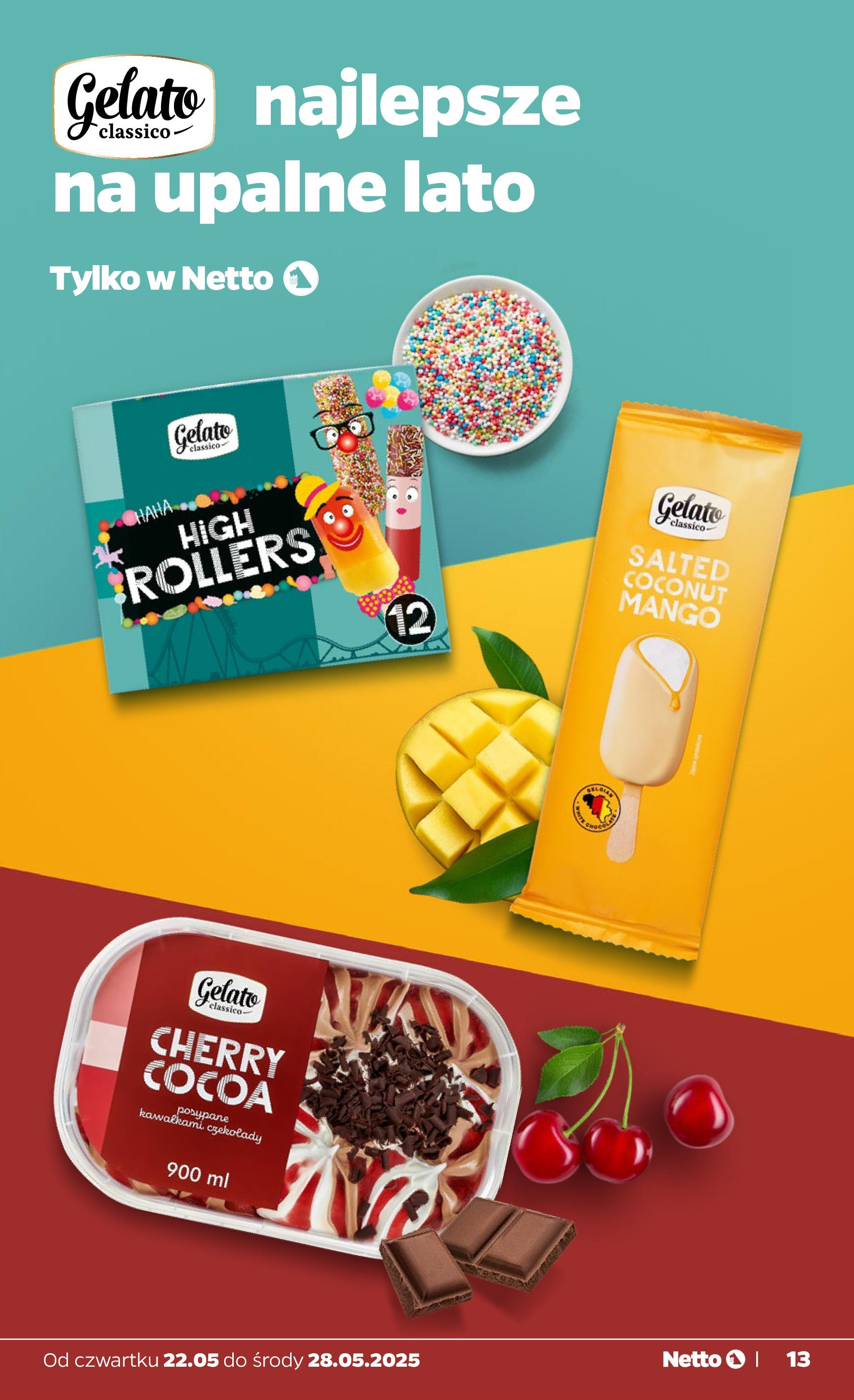 Netto gazetka - Spożywcza od 22.05.2025 | Promocje | Strona: 13 | Produkty: Mango, Czekolady Netto gazetka - Spożywcza od 22.05.2025 - Aktualne promocje | Strona: 13 | Produkty: Mango, Czekolady