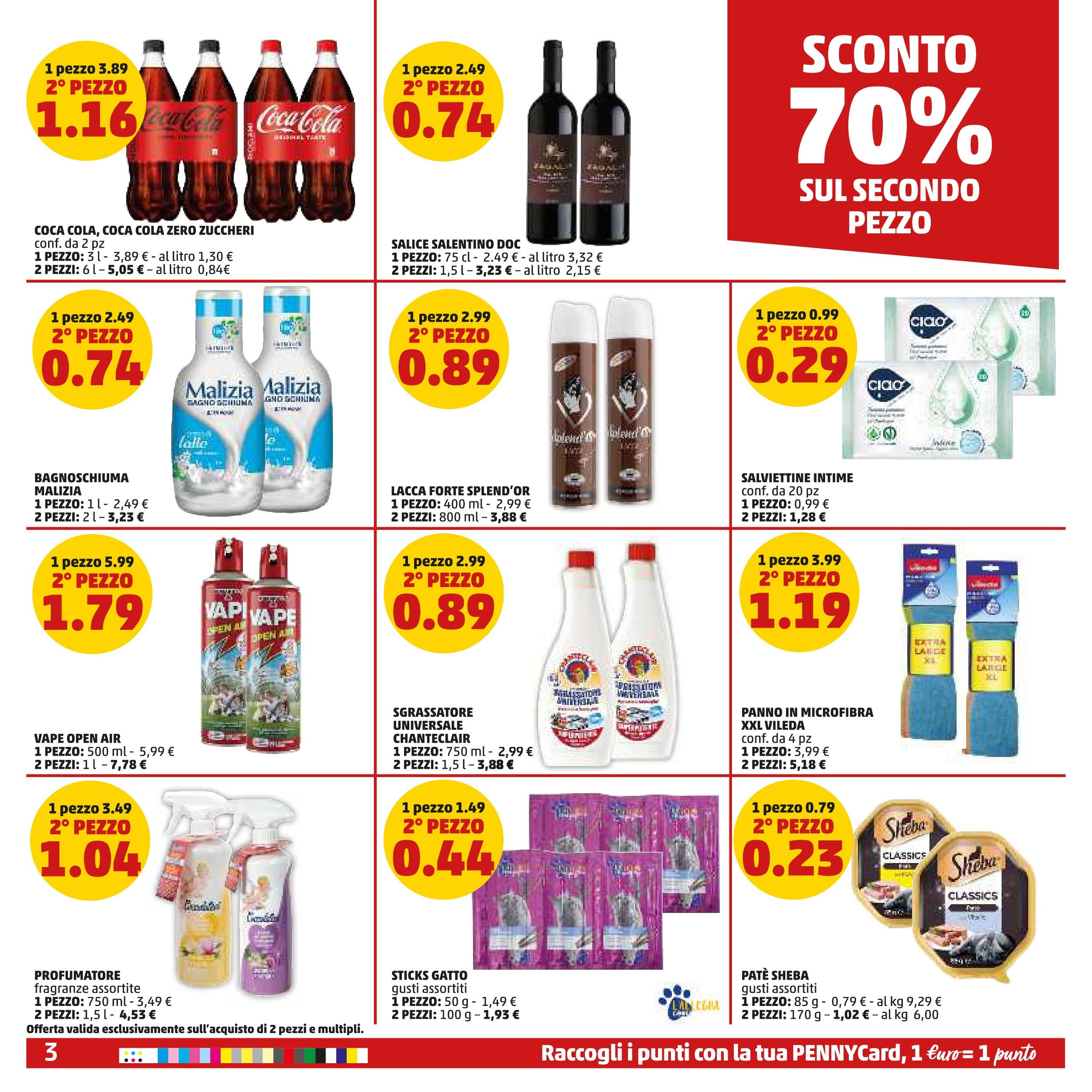 Volantino PENNY dal 21/05/2025 anteprima > (Volantino PENNY ) | Pagina: 3 | Prodotti: Lacca, Bagnoschiuma, Coca Cola, Coca Cola Zero Volantino PENNY dal 21/05/2025 anteprima > (Volantino PENNY ) | Pagina: 3 | Prodotti: Lacca, Bagnoschiuma, Coca Cola, Coca Cola Zero