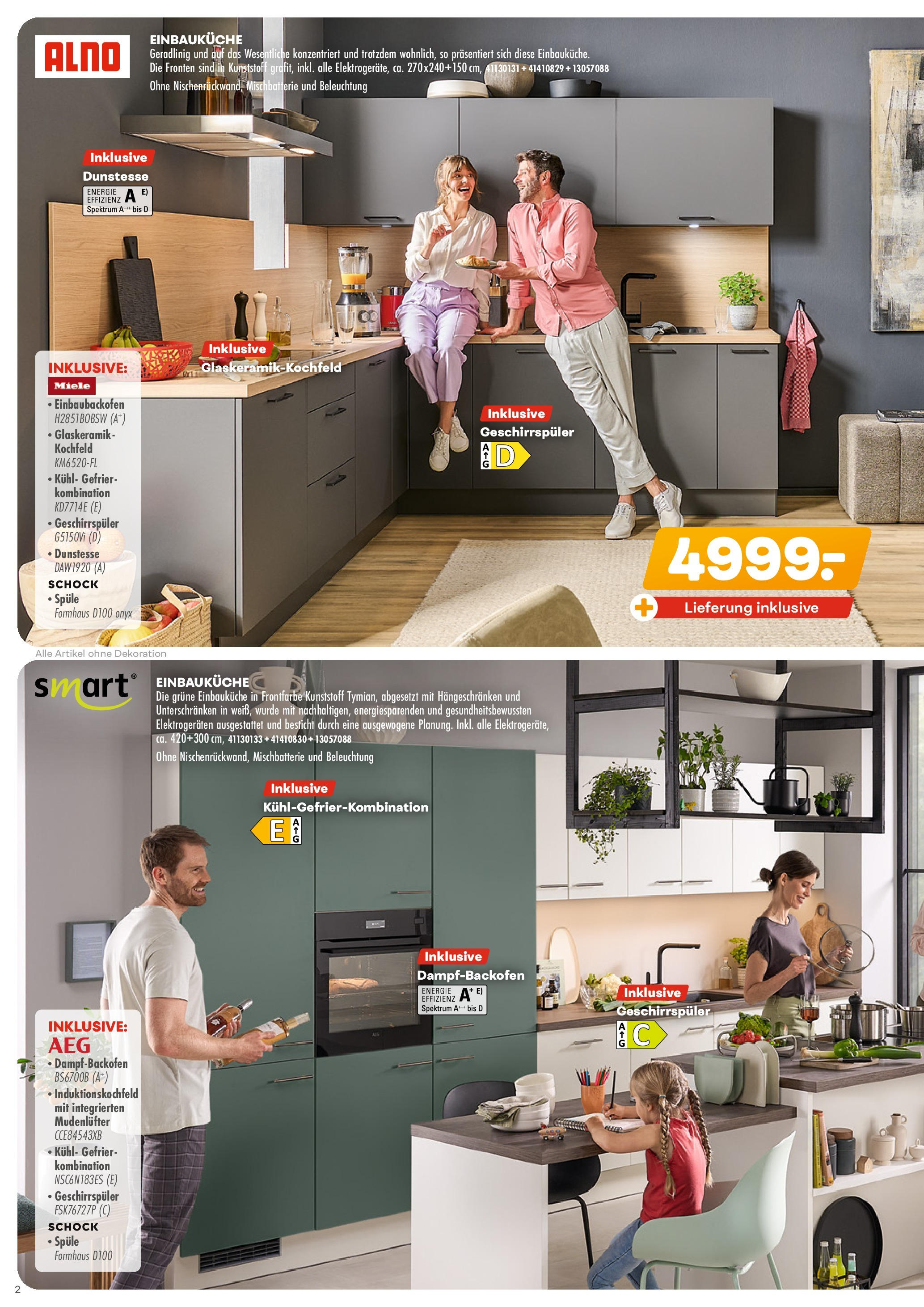 Möbel Kraft Prospekt (ab 20.05.2025) zum Blättern | Seite: 2 | Produkte: Miele, Geschirrspüler, Einbauküche, Kochfeld Möbel Kraft Prospekt (ab 20.05.2025) zum Blättern | Seite: 2 | Produkte: Miele, Geschirrspüler, Einbauküche, Kochfeld