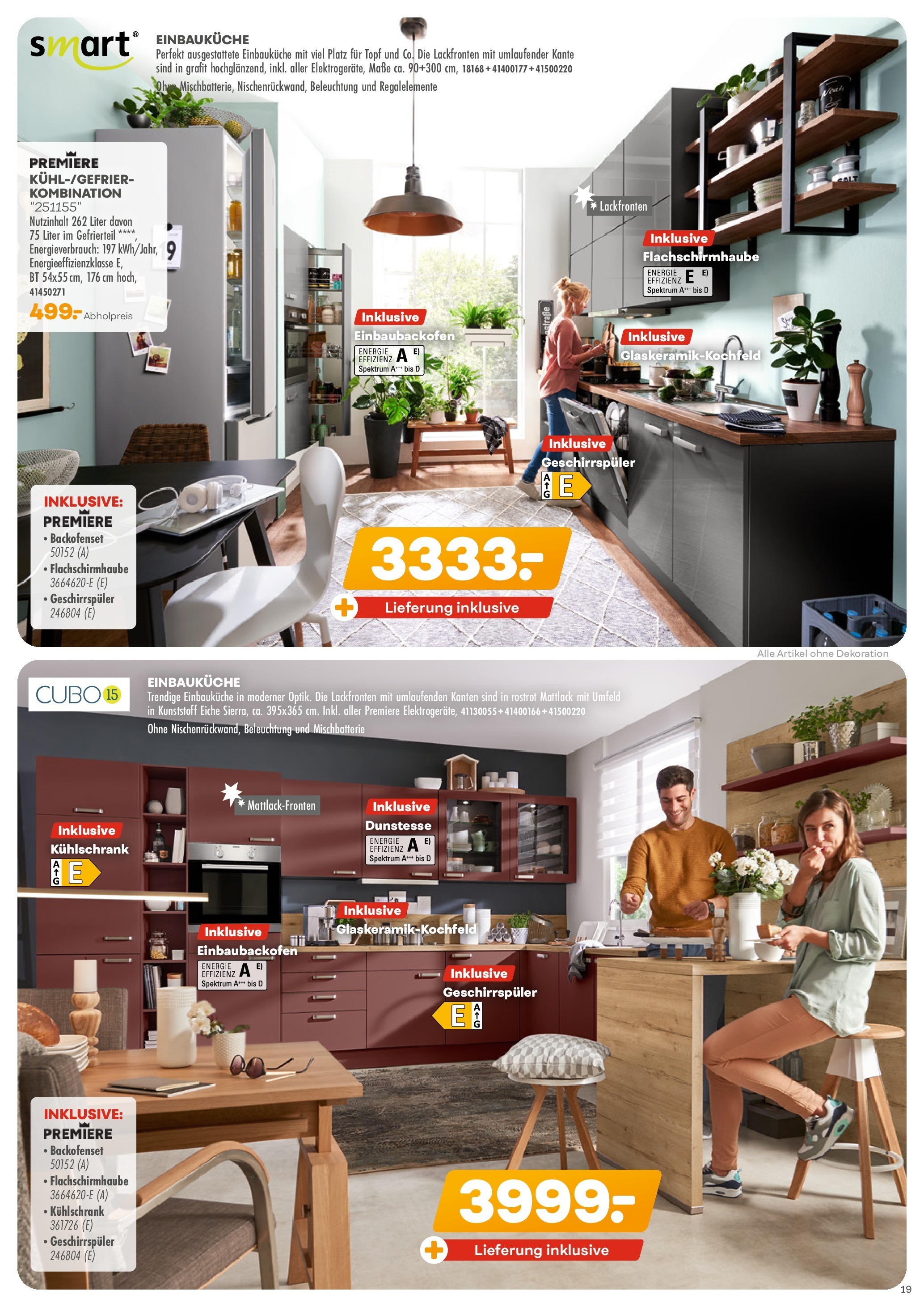 Möbel Kraft Prospekt (ab 20.05.2025) zum Blättern | Seite: 19 | Produkte: Geschirrspüler, Einbauküche, Kühlschrank Möbel Kraft Prospekt (ab 20.05.2025) zum Blättern | Seite: 19 | Produkte: Geschirrspüler, Einbauküche, Kühlschrank