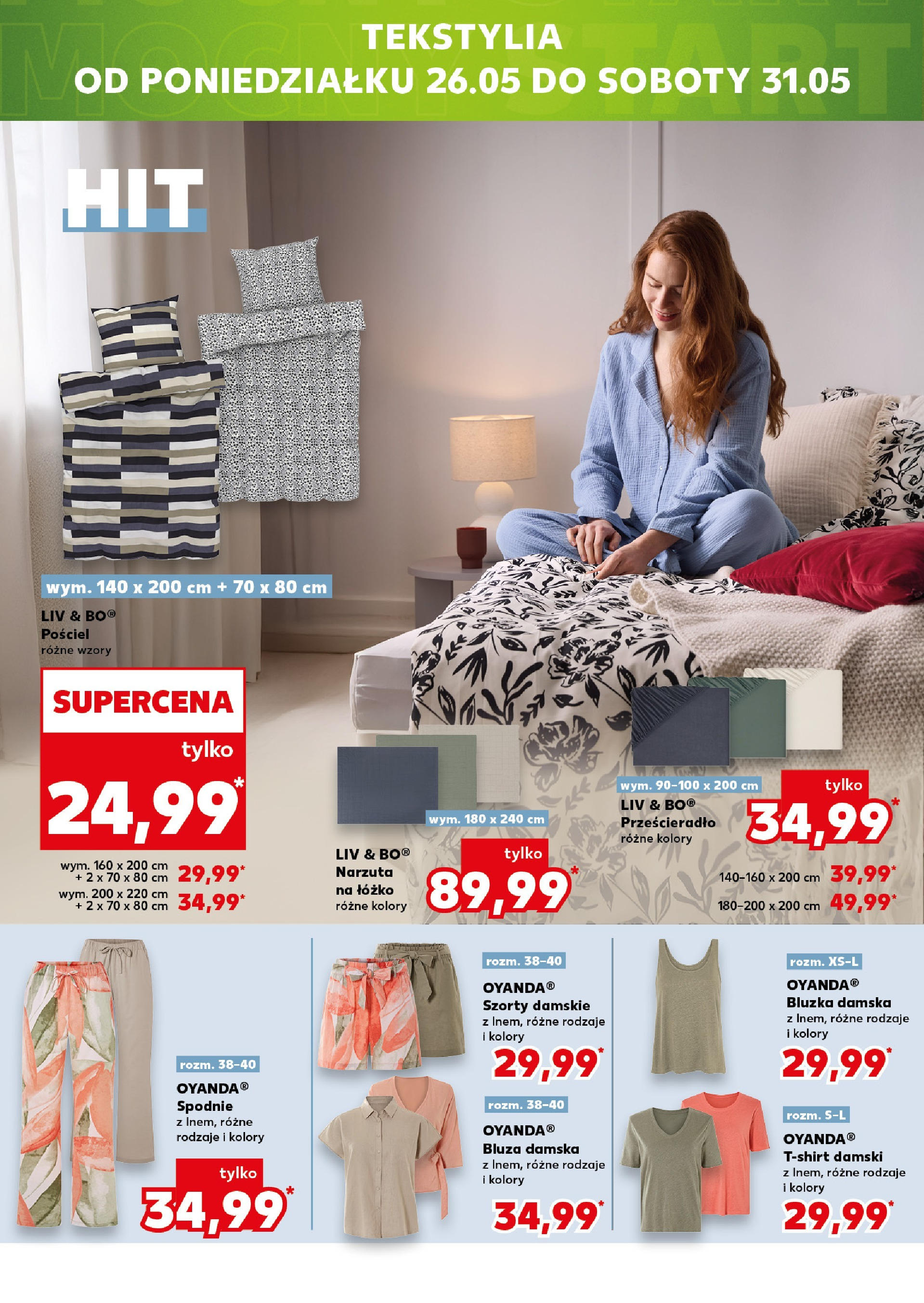 Kaufland gazetka - Mega okazje (22.05.2025) - od jutra | Strona: 20 | Produkty: Pościel, Bluzka, Spodnie, Łóżko Kaufland gazetka - Mega okazje od 22.05.2025 - od jutra PDF | Strona: 20 | Produkty: Pościel, Bluzka, Spodnie, Łóżko
