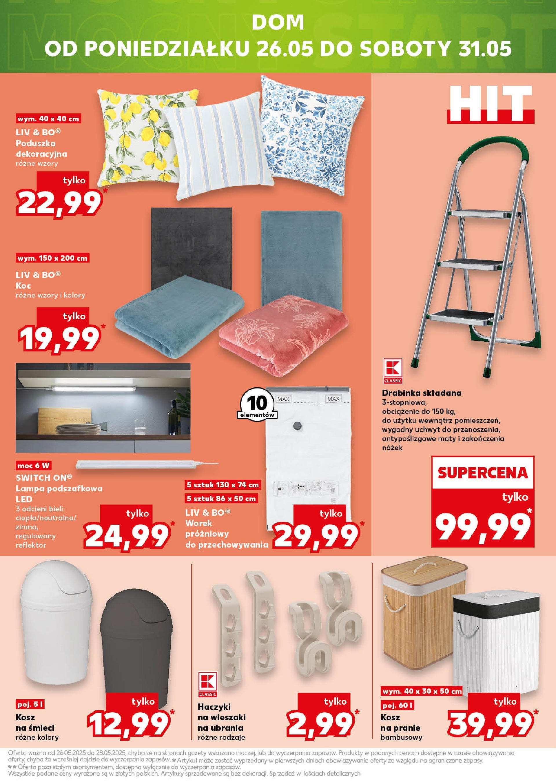 Kaufland gazetka - Mega okazje (22.05.2025) - od jutra | Strona: 23 | Produkty: Poduszka, Koc, Wieszaki, Kosz Kaufland gazetka - Mega okazje od 22.05.2025 - od jutra PDF | Strona: 23 | Produkty: Poduszka, Koc, Wieszaki, Kosz