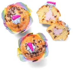 Мъфин Еднорог с пълнеж ванилия