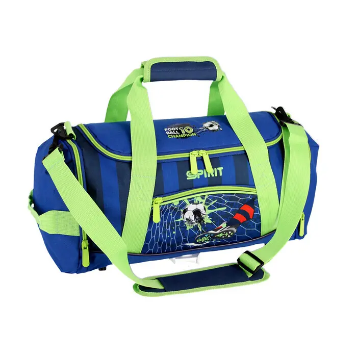 Kindersporttasche Fußball 20 x 47 x 21,5 cm blau/grün