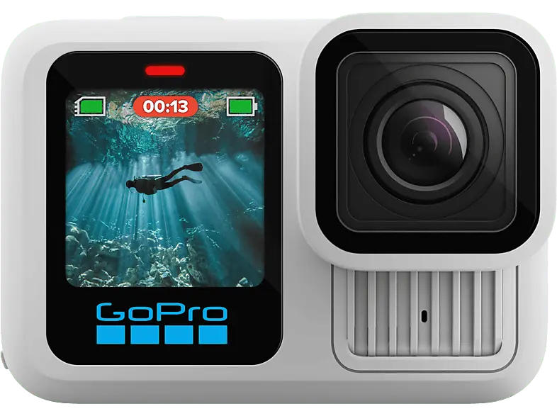 GoPro Hero 13 Black Polar White Action Cam, 5.3K60, 27 MP Foto, HyperSmooth 6.0