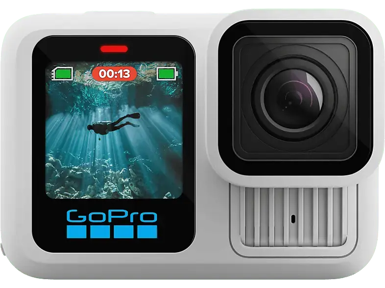 GoPro Hero 13 Black Polar White Action Cam, 5.3K60, 27 MP Foto, HyperSmooth 6.0