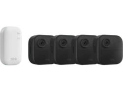 blink Outdoor 4, Sicherheitskamera (Anzahl Kameras: für Außen, Nachtsichtfunktion, Batteriebetrieb, Neigbar, HD, Schwarz)