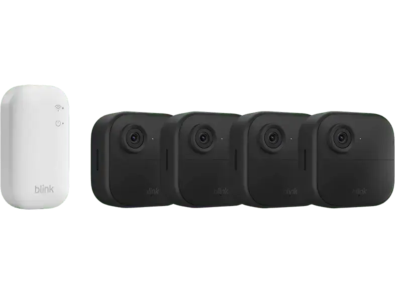 blink Outdoor 4, Sicherheitskamera (Anzahl Kameras: f&uuml;r Au&szlig;en, Nachtsichtfunktion, Batteriebetrieb, Neigbar, HD, Schwarz)
